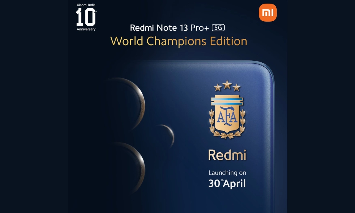 Redmi Note 13 Pro+ World Champions Edition launching in India on April 30