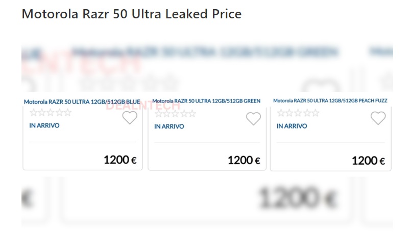 Motorola Razr 50 Ultra specs