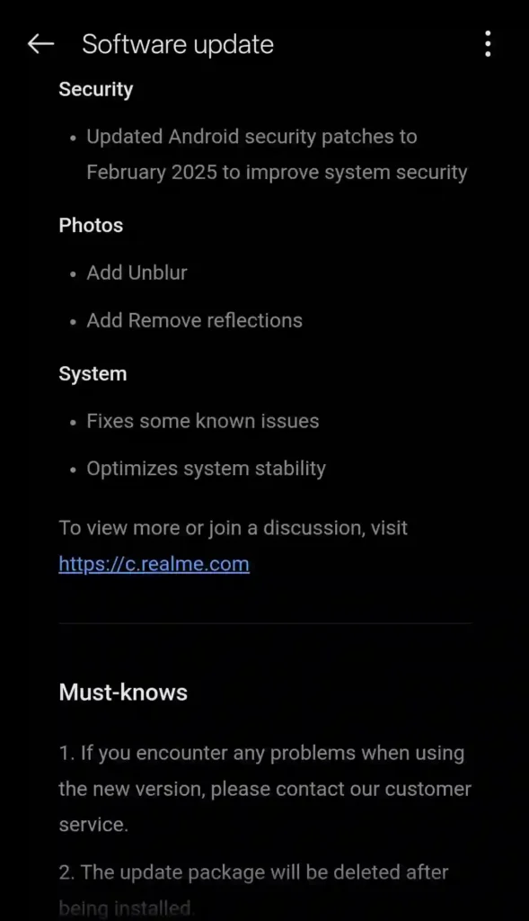 realme gt 6t update version 620